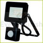   LED floodlight "EcoSpot" 10W with motion detector 700lm, black, IP44 8177H