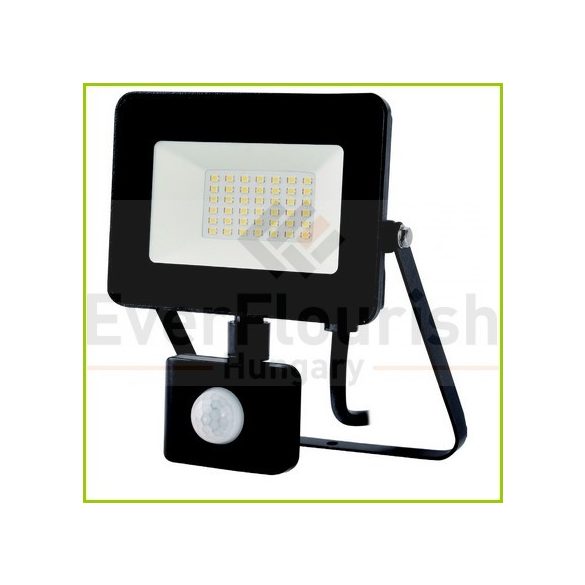 LED floodlight "EcoSpot2" 30W with motion detector 3000lm, black, IP65 8177H