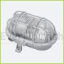   Oval lamp with plastic protective basket, E27, max 60W, IP44, 230V, silver 90047