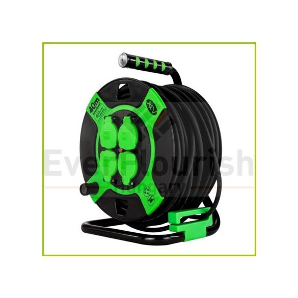 Kábeldob, kültéri, műanyag, 40m, 4 dugalj 3X1.5, IP44 0010217412