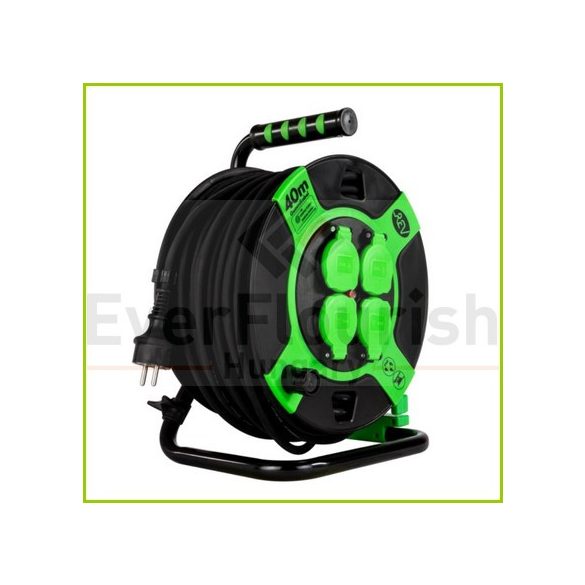 Kábeldob, kültéri, műanyag, 40m, 4 dugalj 3X1.5, IP44 0010217412