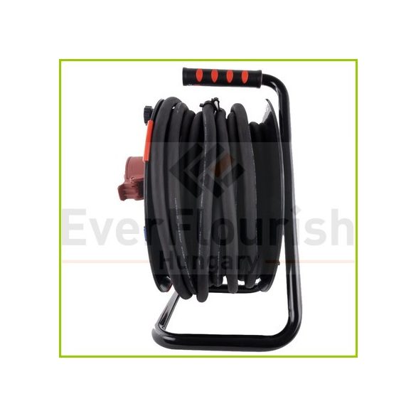 Kábeldob, kültéri, műanyag, 25m 1db CEE és 2 dugalj 5x2.5 IP44 0010315612