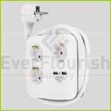 Asztali elosztó "PowerQuad" 3-as, 1.4m, 2db USB-vel, fehér 0012378109