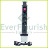 Energiaoszlop asztali, süllyeszthető 3 dugalj+USB kapcs 0012398712