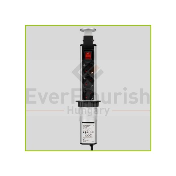 Energiaoszlop asztali, süllyeszthető 3 dugalj+USB kapcs 0012398712