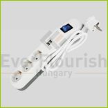 Asztali elosztó "ICE" 3-as kapcsolós + 2USB bl 1,4m  0014348103