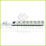 Asztali elosztó "ICE" 6-os kapcsolós + 2USB bl 1,4m 3x1.5 0014648103