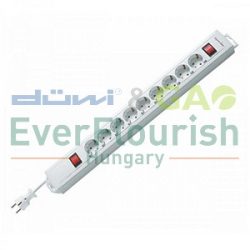   Asztali elosztó "Supraline" 9-es, 3.45m, 2 kapcsolóval, fehér 0014923113