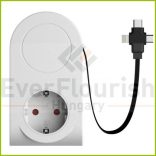 Földelt köztes csatlakozóaljzat, USB aljzattal + töltővel 0020840103