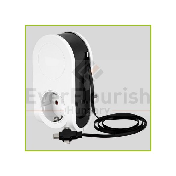 Földelt köztes csatlakozóaljzat, USB aljzattal + töltővel 0020840103