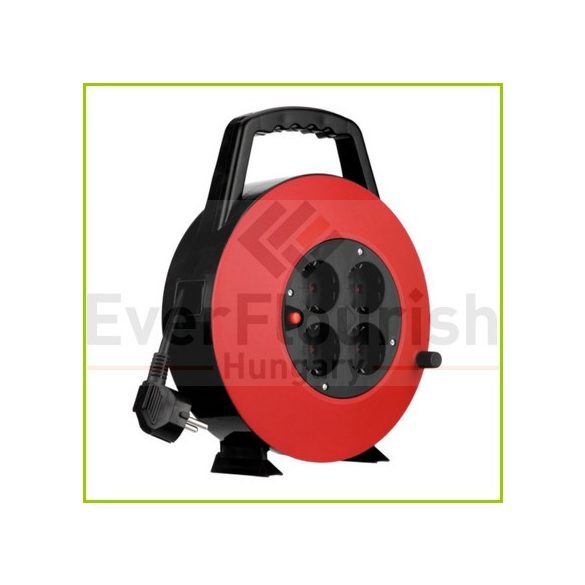 Kábelbox műanyag 10m 4 dugalj, 3x1.5, IP20 008818