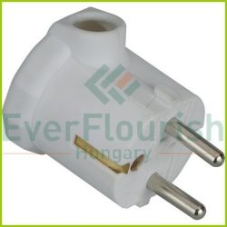 Grounded plug (plastic) lateral outlet, white 0115H