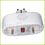 Földelt 2-es elosztó, kapcsolóval 250V 16A IP20 fehér 0191H