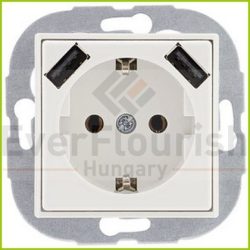 Optima földelt dugalj USB aljzattal 0221130106