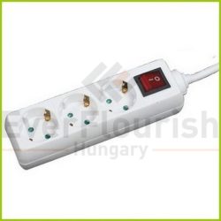 Asztali elosztó 3-as kapcsolóval, 3m, 3x1.5, fehér 0237H