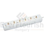 Asztali elosztó 6-os, 5m, 3x1.5, fehér 0512392555