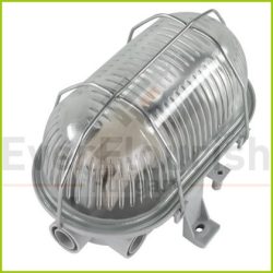 Hajólámpa, ovális, fémrácsos, IP44 szürke 0590120555