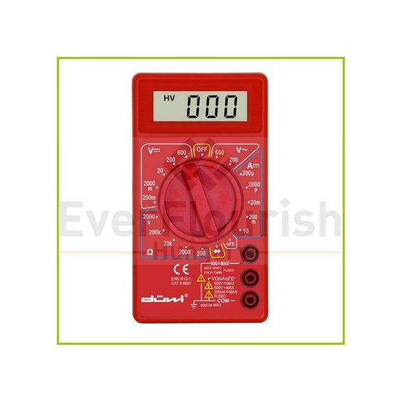 Digitális mérőkészülék, piros 0652H (07974)