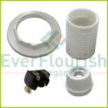 Foglalat E14, csillárfoglalat gyűrűvel, fehér 0717H