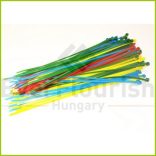 Kábelkötegelő, 300x4.8mm, színes, 100db 08303