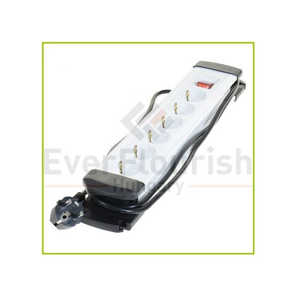 Asztali elosztó "Kultúr"  6-os, 3x1.0, 2m, fehér 12434