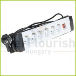 Asztali elosztó "Kultúr"  6-os, 3x1.0, 2m, fehér 12434