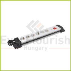   Asztali elosztó "Kultúr"  6-os, 2m, túlfeszültség-védelemmel, fehér 12517