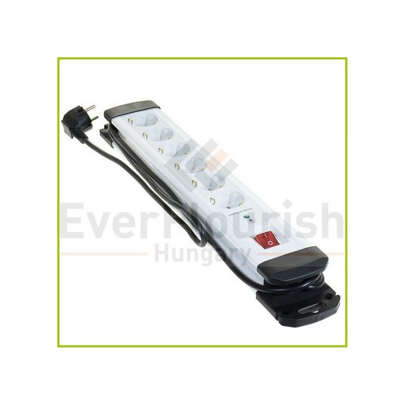 Asztali elosztó "Kultúr"  6-os, 2m, túlfeszültség-védelemmel, fehér 12517