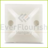 DW- Kábelkötegelő talp, öntapadó, 19.5×19.5 mm, fehér, 50 db 18281