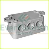 Kötődoboz, falonkívüli,  75x45x40mm, szürke IP54, sorkapoccsal 18456