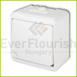 Aquastar váltókapcsoló, jelzőfényes IP54, fehér 22241