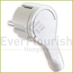 Grounding plug flat, 16A, 250V, white