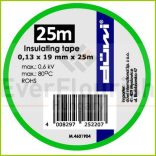 Szigetelőszalag, 19mm x 25m, fekete 25220