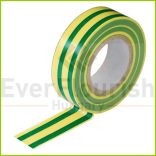 Szigetelőszalag, 19mm x 25m, zöld/sárga 25224
