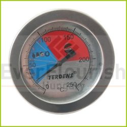 Hőmérő grill füstölő ezüst metál 3000877