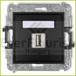 MINI USB aljzat keret nélkül matt fekete 4153H
