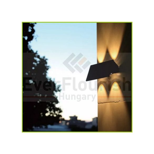 Napelemes LED falilámpa mozgásérzékelővel 4 x1W 35 / 43lm 46831