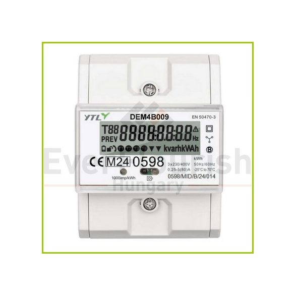 3 pólusú digitális almérő DIN sínre  MID 5263H