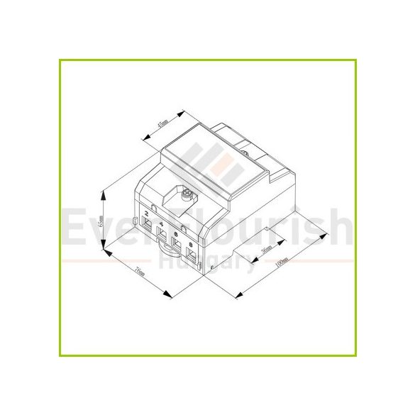 3 pólusú digitális almérő DIN sínre  MID 5263H