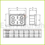 Süllyesztett kötődoboz 160 x 110 x 70mm 5519H