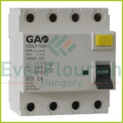 Fi relé 4P 40A 100mA, fehér 5929H