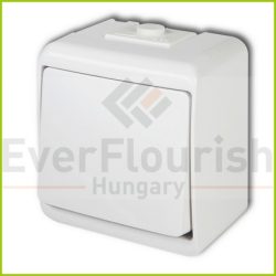   Aquastar 1 pólusú kapcsoló jelzőfényes, IP54, fehér (22281)