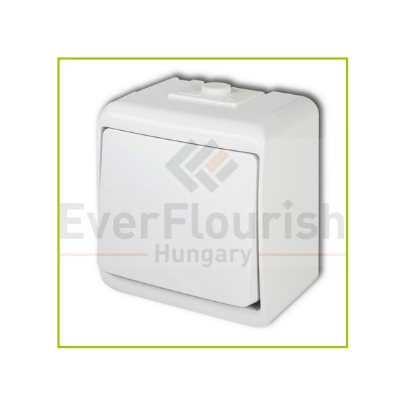 Aquastar 1 pólusú kapcsoló jelzőfényes, IP54, fehér (22281)