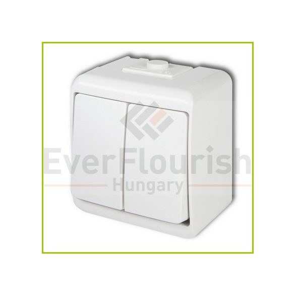 Aquastar csillárkapcsoló, jelzőfényes IP54, fehér (22231)