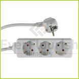 Asztali elosztó 3-as, 1.4m, 3x1.0, fehér 6608H