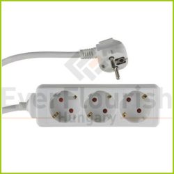 Asztali elosztó 3-as, 1.4m, 3x1.0, fehér 6608H