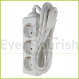 Asztali elosztó 3-as, 1.4m, 3x1.0, fehér 6608H