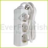 Asztali elosztó 3-as, 1.4m, 3x1.0, fehér 6608H