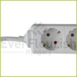 Asztali elosztó 3-as, 1.4m, 3x1.0, fehér 6608H