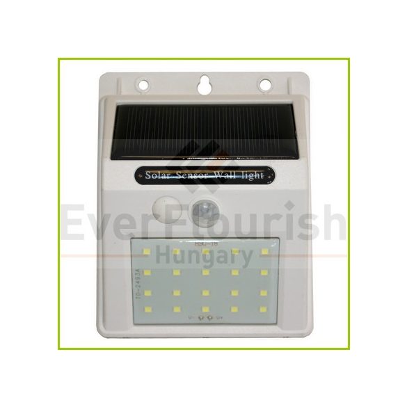 LED Solar lámpa mozgásérzékelővel 3W 200lm 3.7V 1200mAh IP65 fehér 6801H